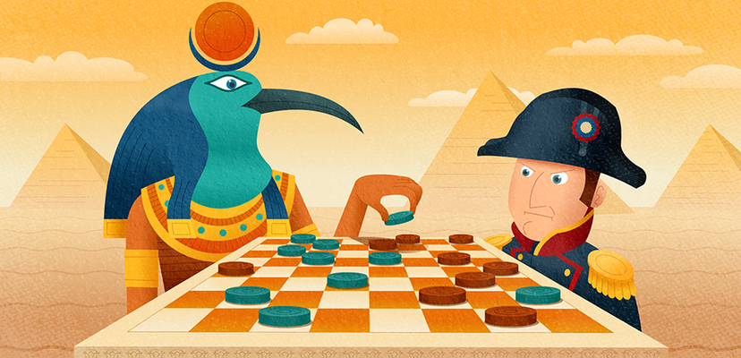 Origins of draughts and checkers